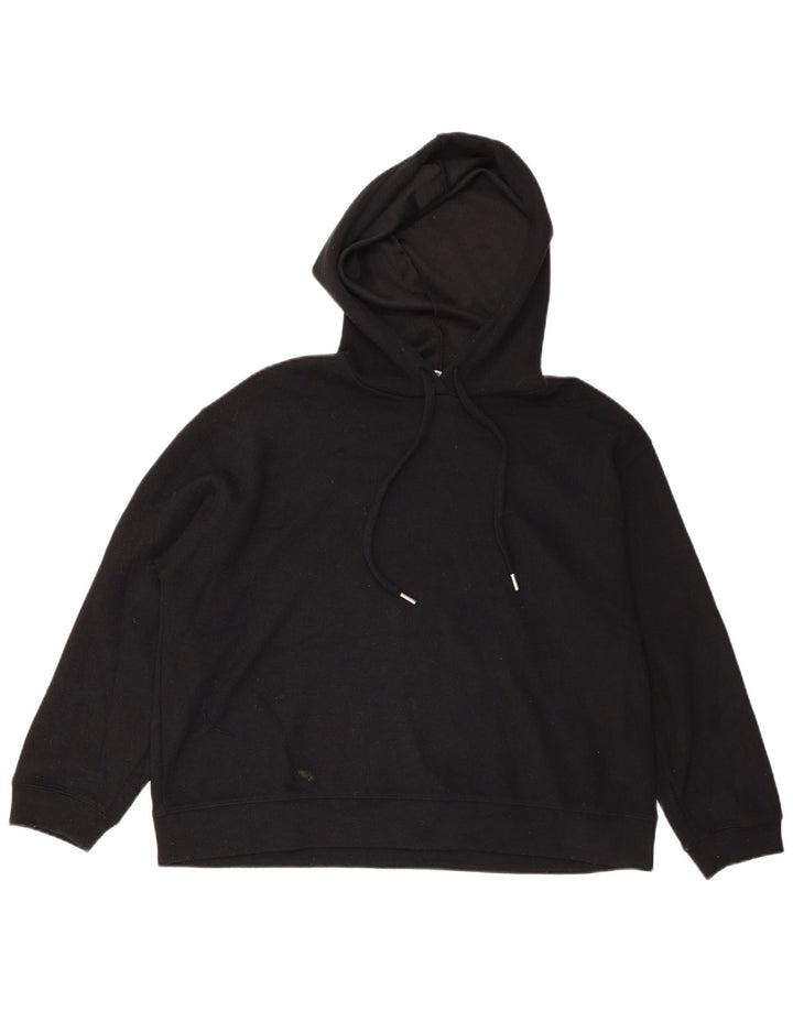 Женский джемпер с капюшоном Zara UK 14, средний черный, полиэстер