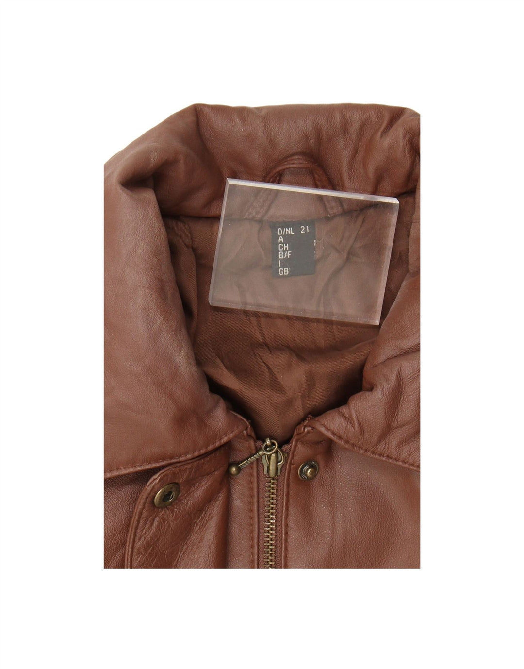 VINTAGE Womens Leather Jacket UK 18 XL Brown Floral