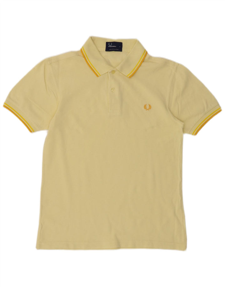 Мужская рубашка-поло FRED PERRY, маленькая, желтая, хлопок