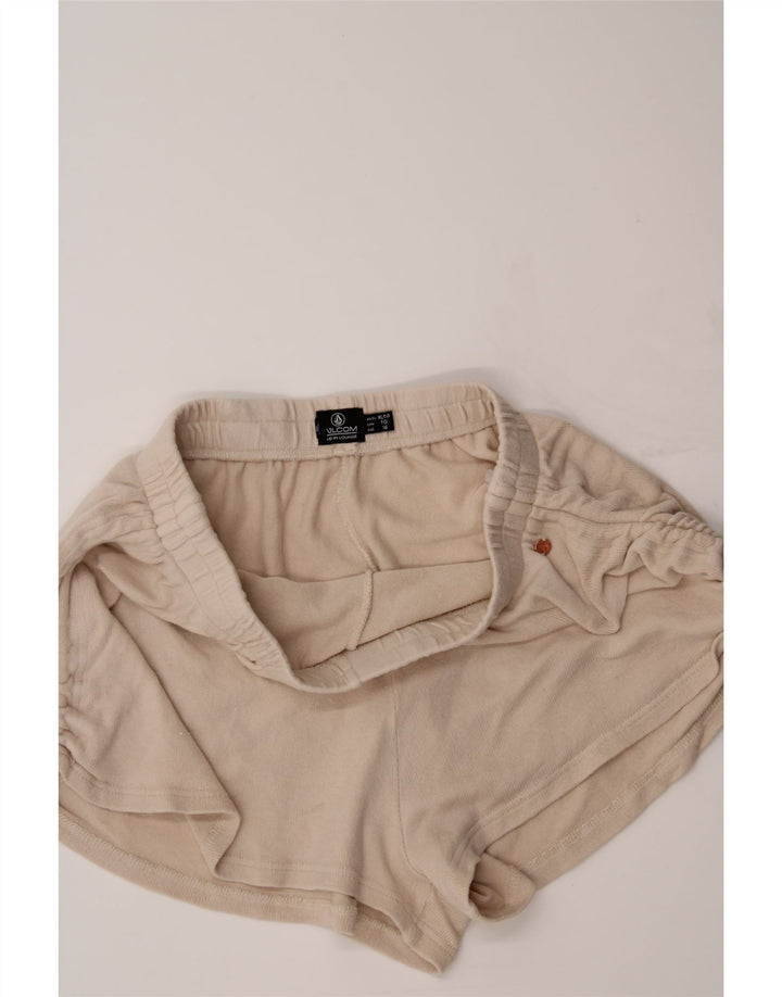 VOLCOM Girls Hot Pants 15-16 Years W30  Beige Cotton Vintage Volcom and Second-Hand Volcom from Messina Hembry 