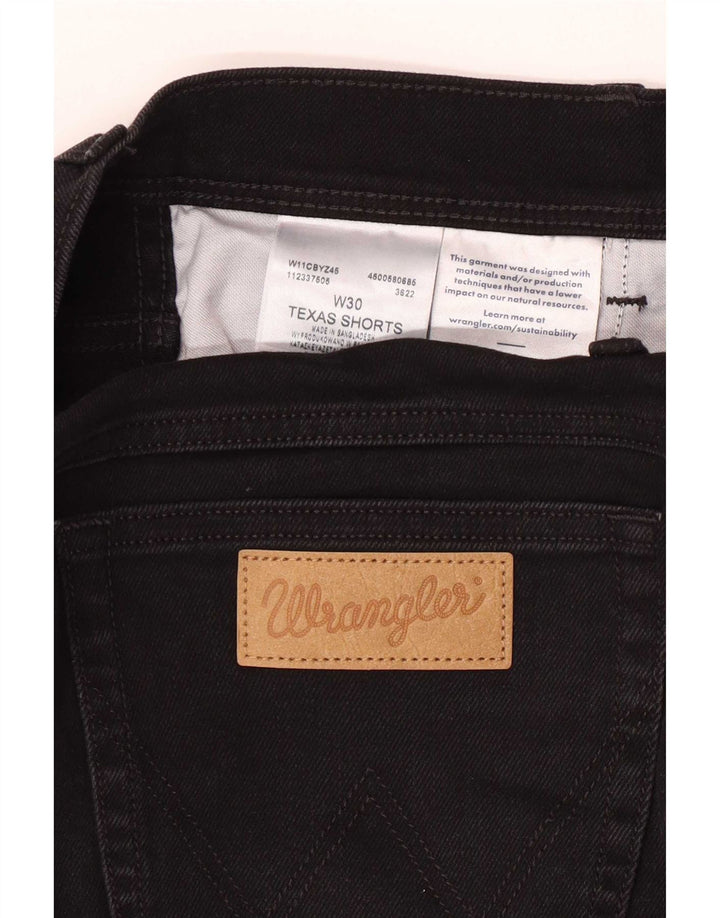 Мужские джинсовые шорты Wrangler Texas W30, средние черные хлопковые