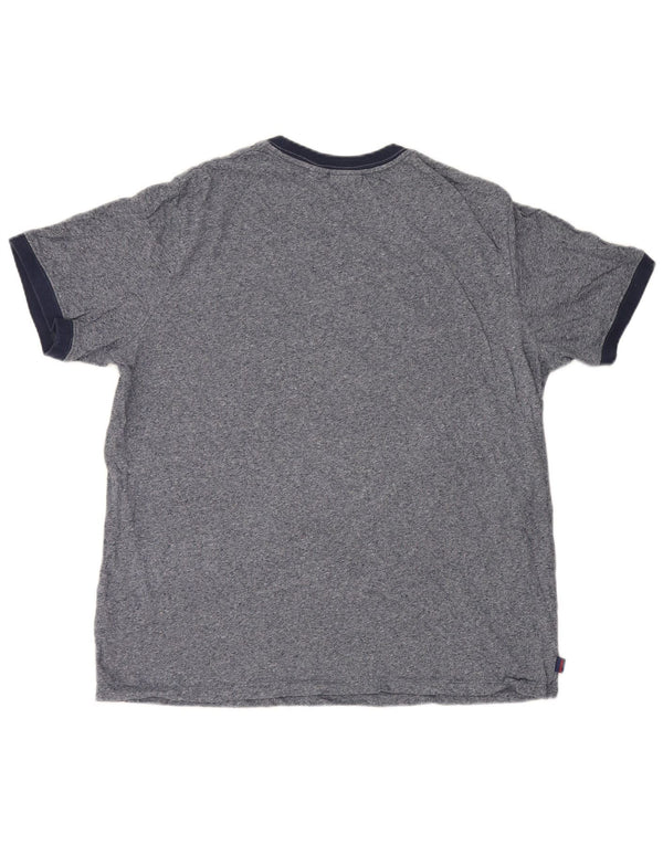 Мужская футболка Superdry Top 2XL Темно-синяя в крапинку из хлопка