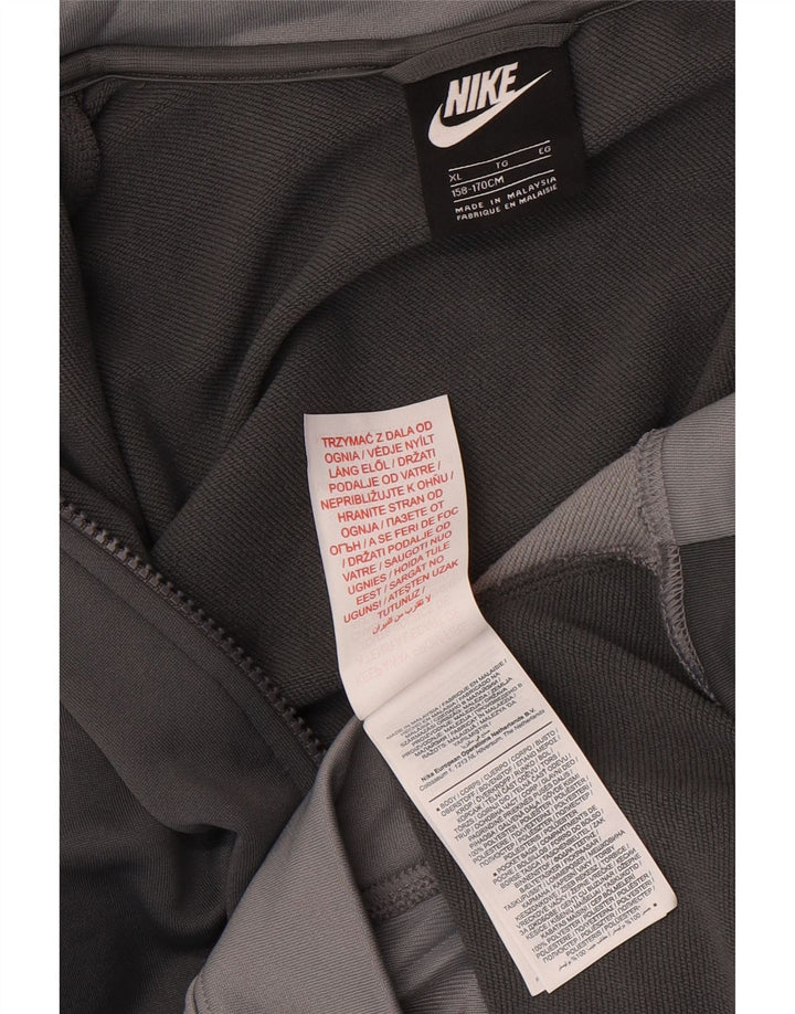 Спортивный костюм Nike для мальчиков, верхняя куртка 13–14 лет, XL, серый полиэстер с цветными блоками