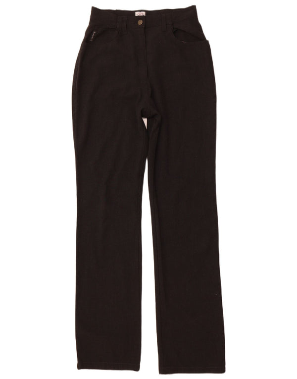 ARMANI Женские прямые повседневные брюки с высокой талией W30 L32, черный полиэстер