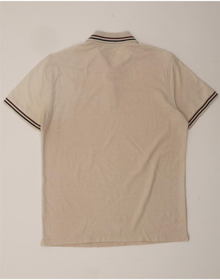 LOTTO Mens Life's Polo Shirt XL Beige Polyester Vintage Lotto and Second-Hand Lotto from Messina Hembry 