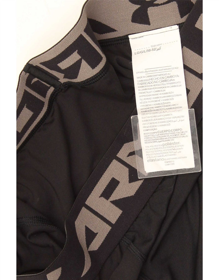 Леггинсы с рисунком Under Armour для мальчиков 11–12 лет, большой размер, полиэстер, черный цвет