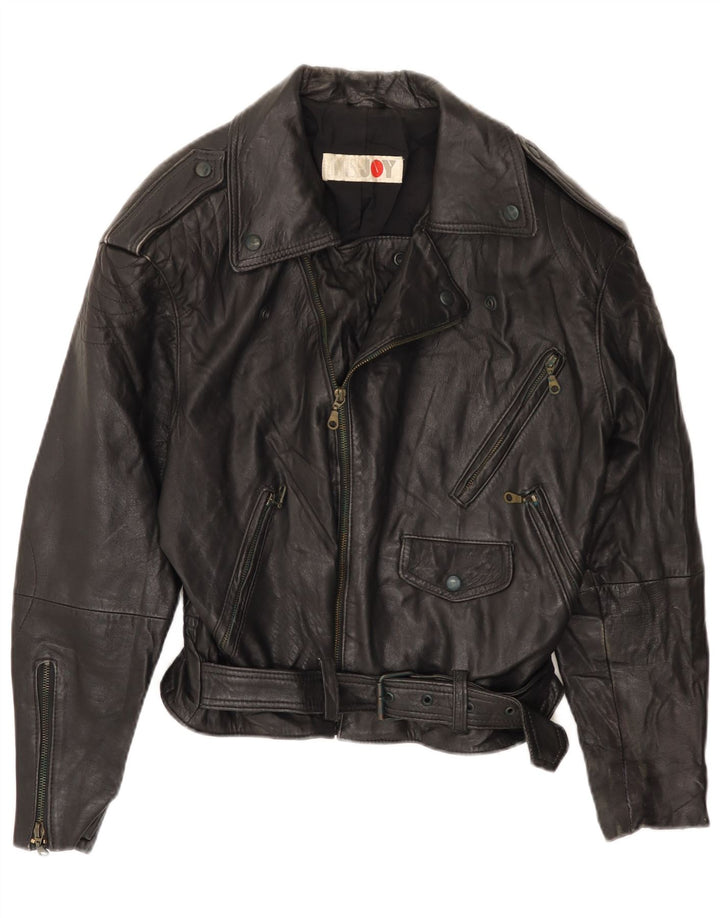 Женская кожаная косуха MISS JOY IT 42 Medium Black Leather