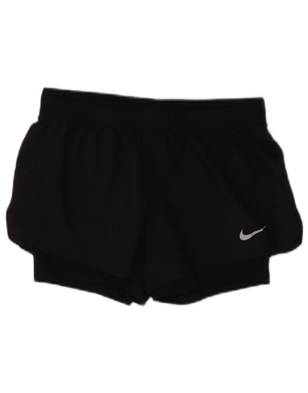 Женские спортивные шорты NIKE Dri Fit UK 10, маленькие черные из полиэстера