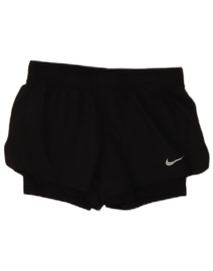 Женские спортивные шорты NIKE Dri Fit UK 10, маленькие черные из полиэстера