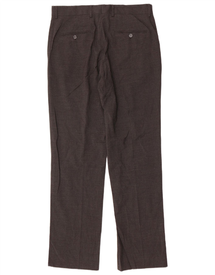 Мужские прямые костюмные брюки Zara EU 42, большие W32 L33, серый полиэстер