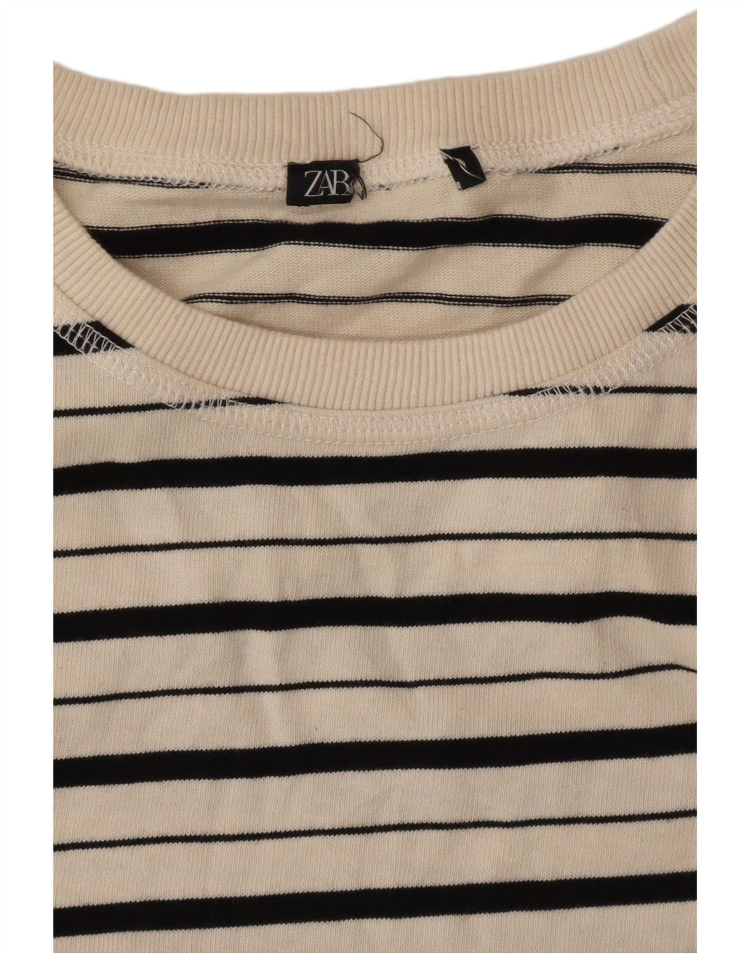 Женский топ ZARA с длинным рукавом UK 12, средний, в морскую полоску, в белую полоску