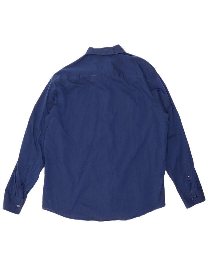 Мужская рубашка CALVIN KLEIN, большая синяя, хлопок