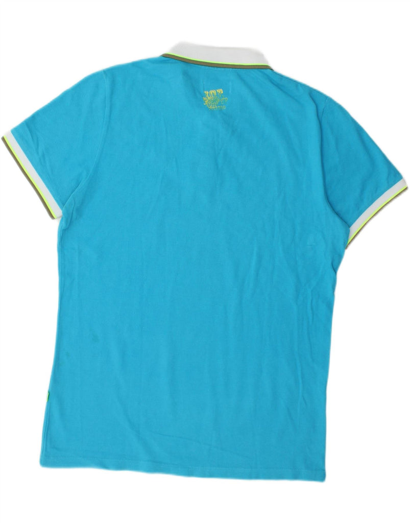 ICEBERG Mens Mickey Mouse Polo Shirt XL Blue Cotton Vintage Iceberg and Second-Hand Iceberg from Messina Hembry 