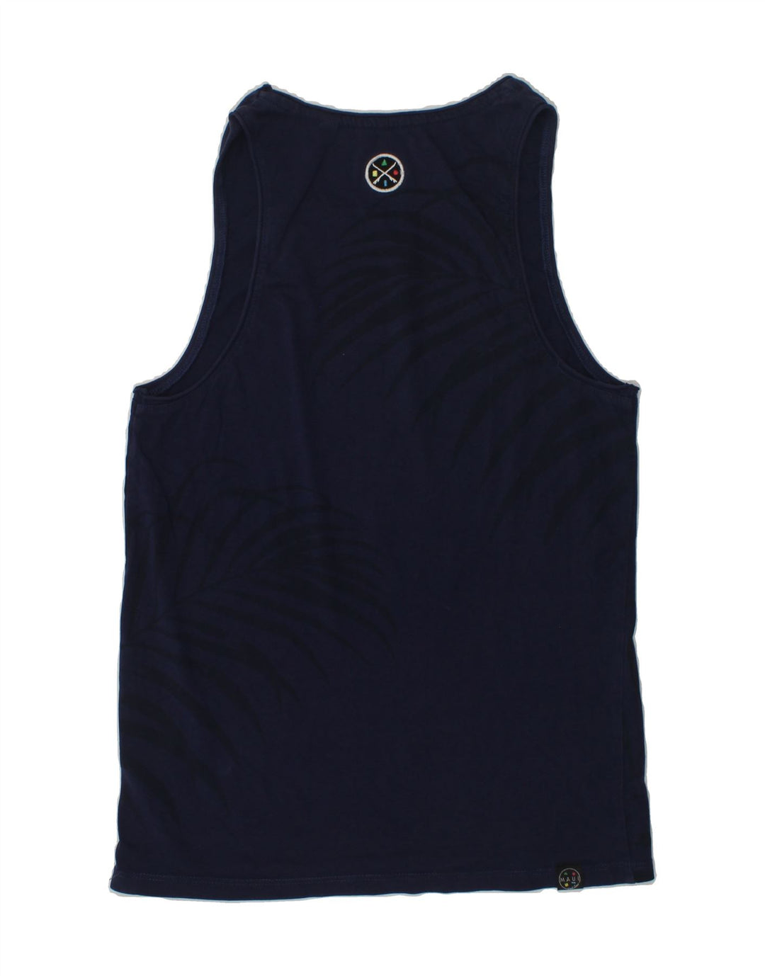 MAUI AND SONS Girls Graphic Vest Top 9-10 Years Navy Blue Cotton | Vintage Maui and Sons | Thrift | Second-Hand Maui and Sons | Used Clothing | Messina Hembry 