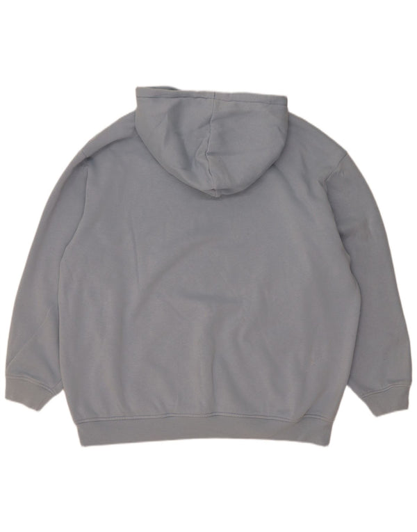 Женский джемпер с капюшоном Adidas Oversized UK 12/14, средний синий хлопок