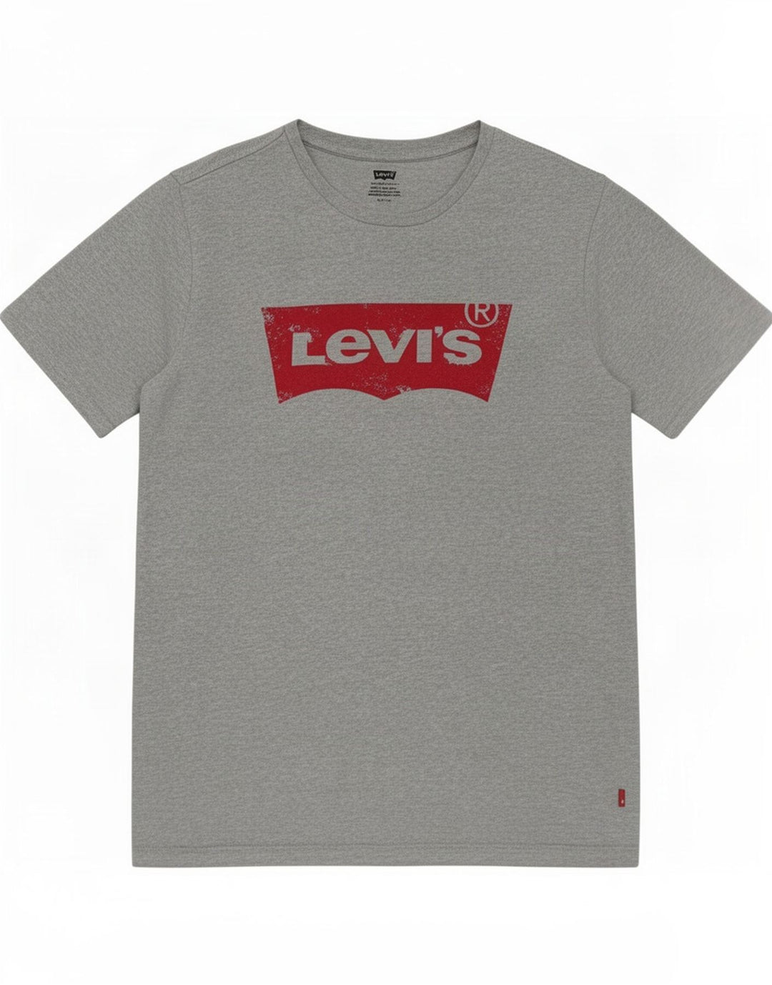 Мужская футболка с рисунком Levi's, маленький серый хлопок