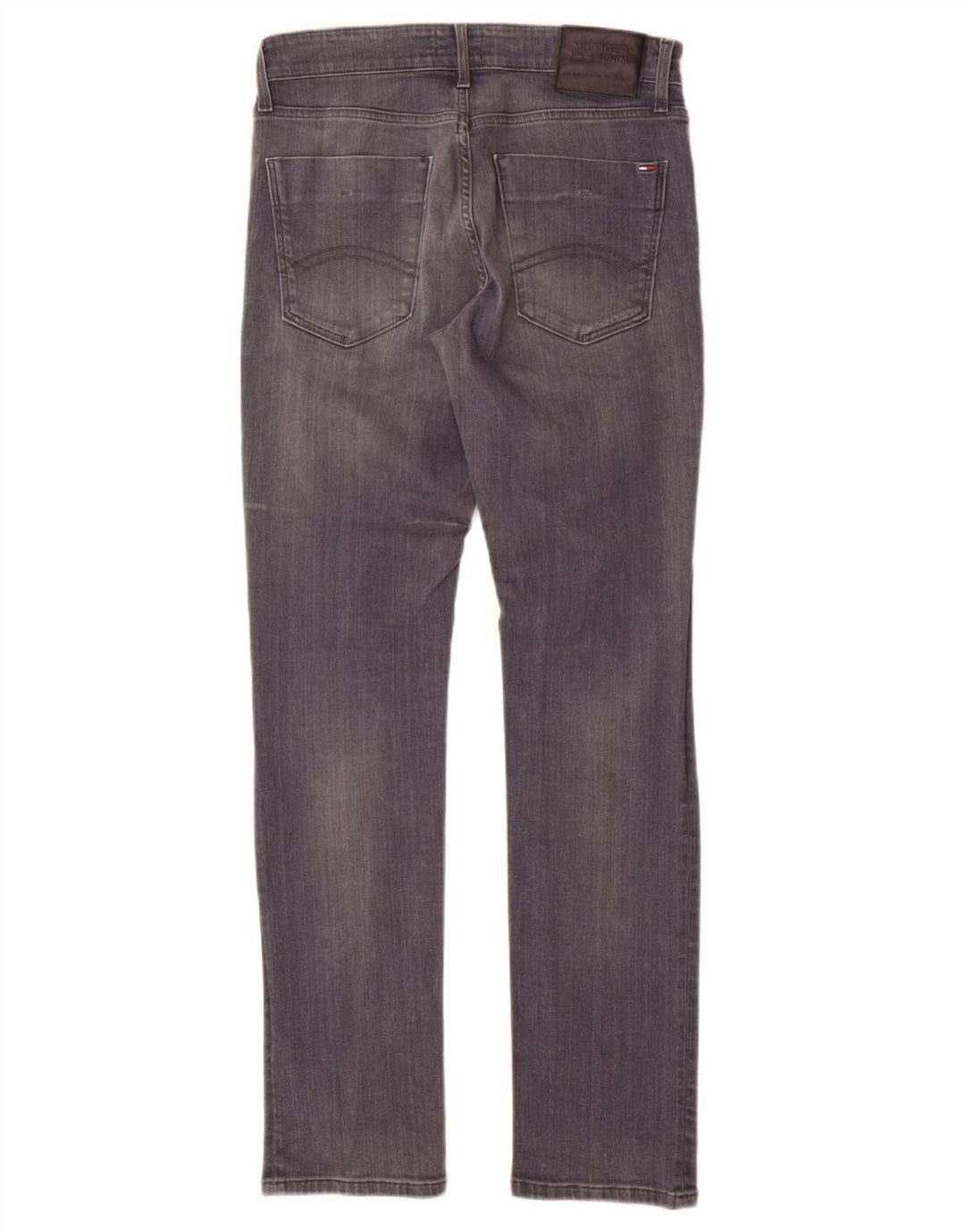 TOMMY HILFIGER Мужские узкие джинсы W32 L32 Серые хлопковые