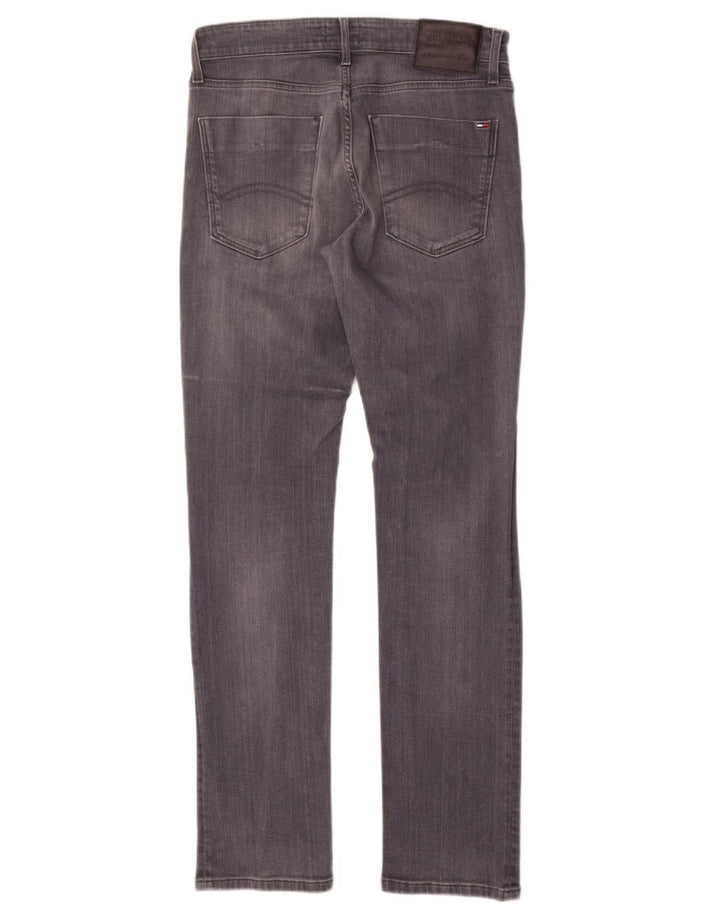 TOMMY HILFIGER Мужские узкие джинсы W32 L32 Серые хлопковые