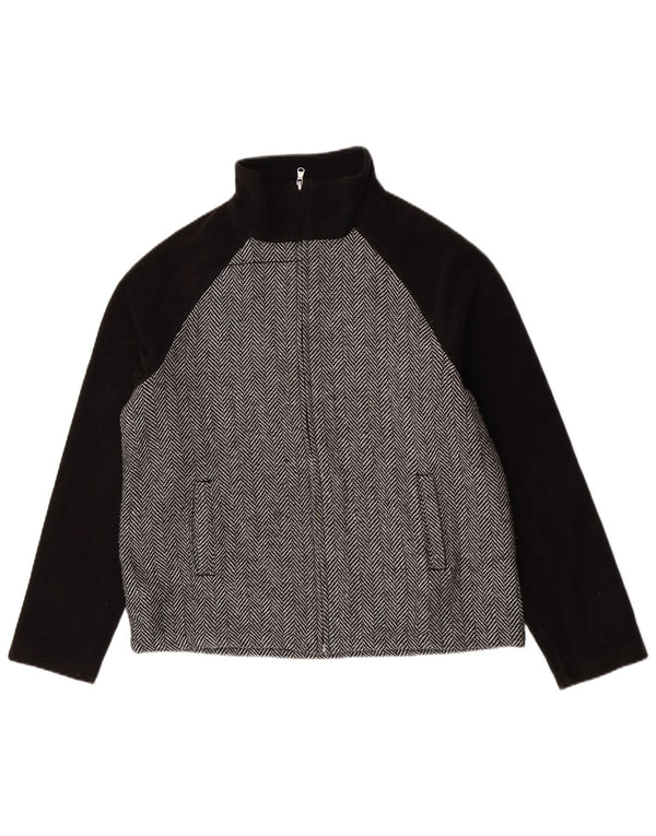 Champion Womens Bomber Jacket UK 18 XL Black Herringbone