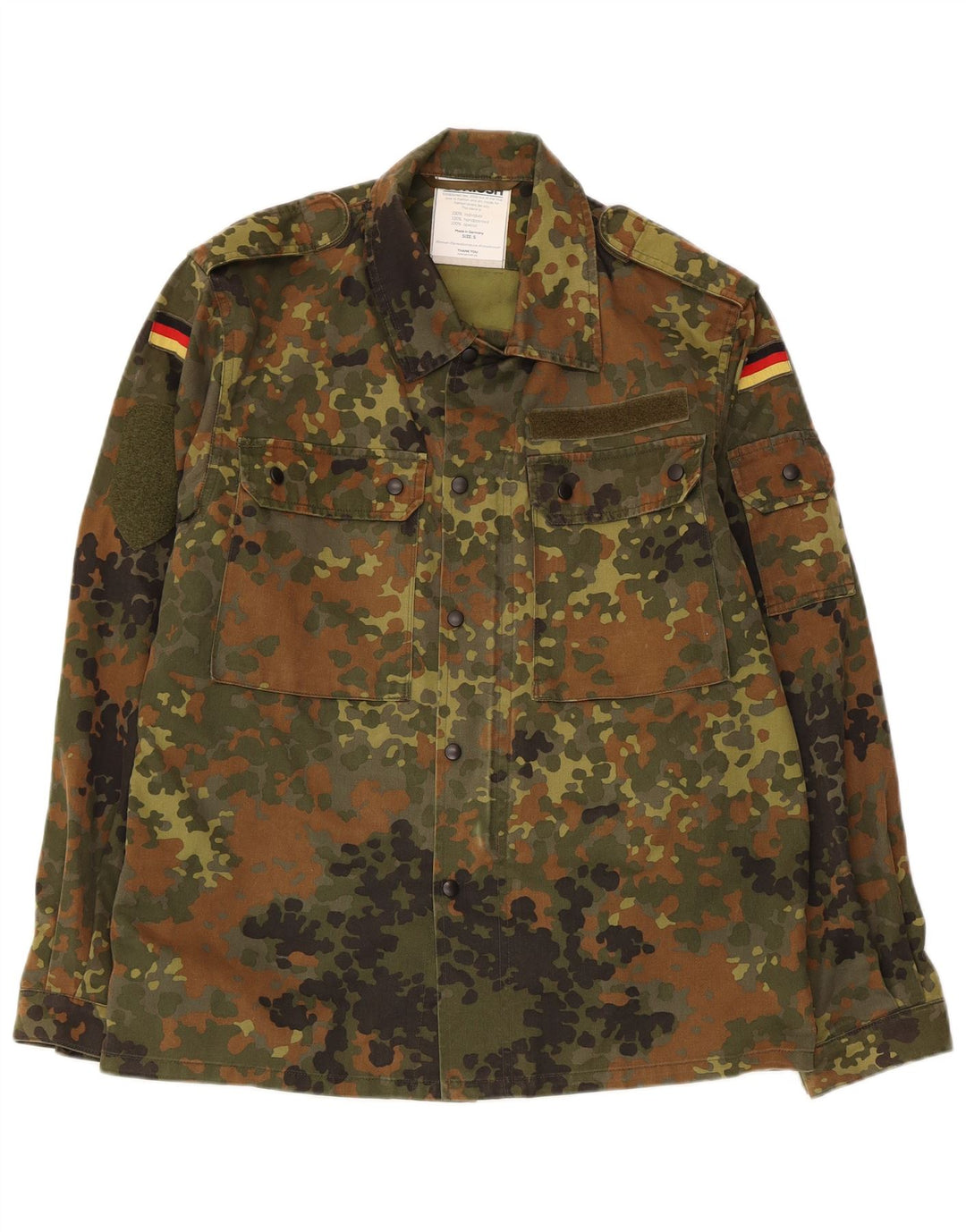 ВИНТАЖНАЯ Мужская куртка в стиле милитари с рисунком UK 36, маленькая, камуфляж цвета хаки