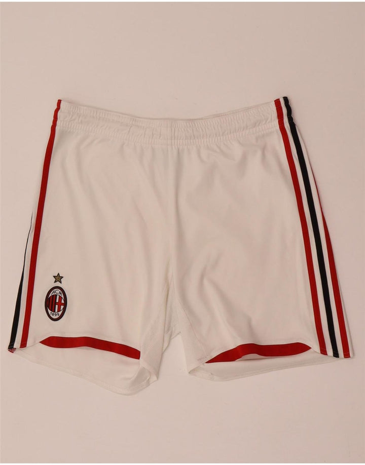 Мужские спортивные шорты Adidas AC Milan, большие белые полиэстер с цветными блоками