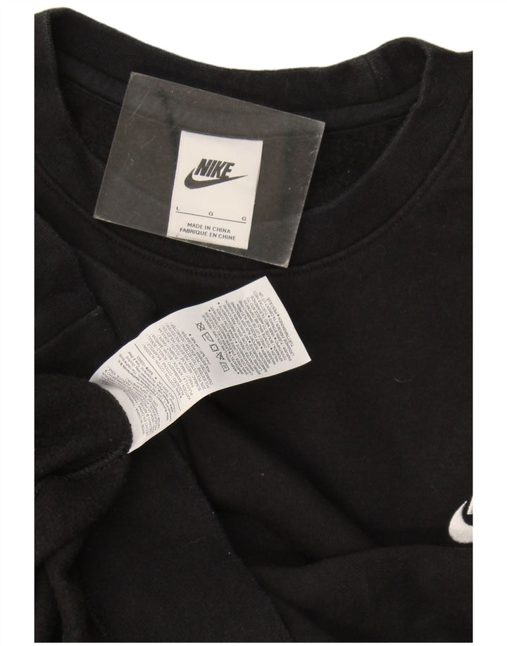 Мужской свитшот Nike, большой черный хлопковый джемпер
