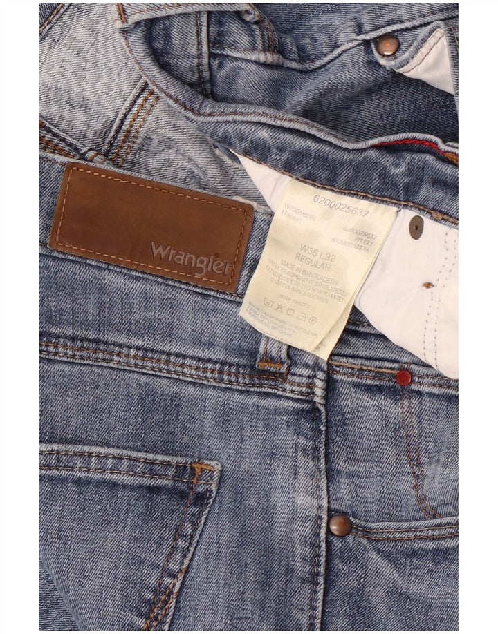 Мужские джинсы Wrangler Regular Slim W36 L32, синие, хлопок