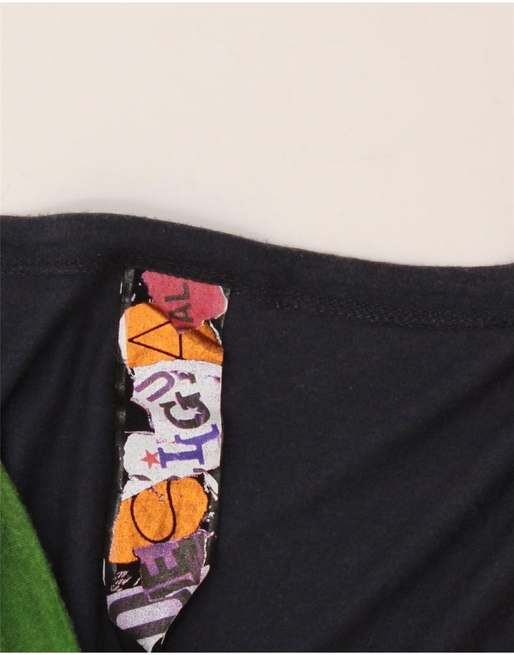DESIGUAL Женский топ с абстрактным узором и графикой, длинный рукав, Великобритания, 10 маленьких красных цветов