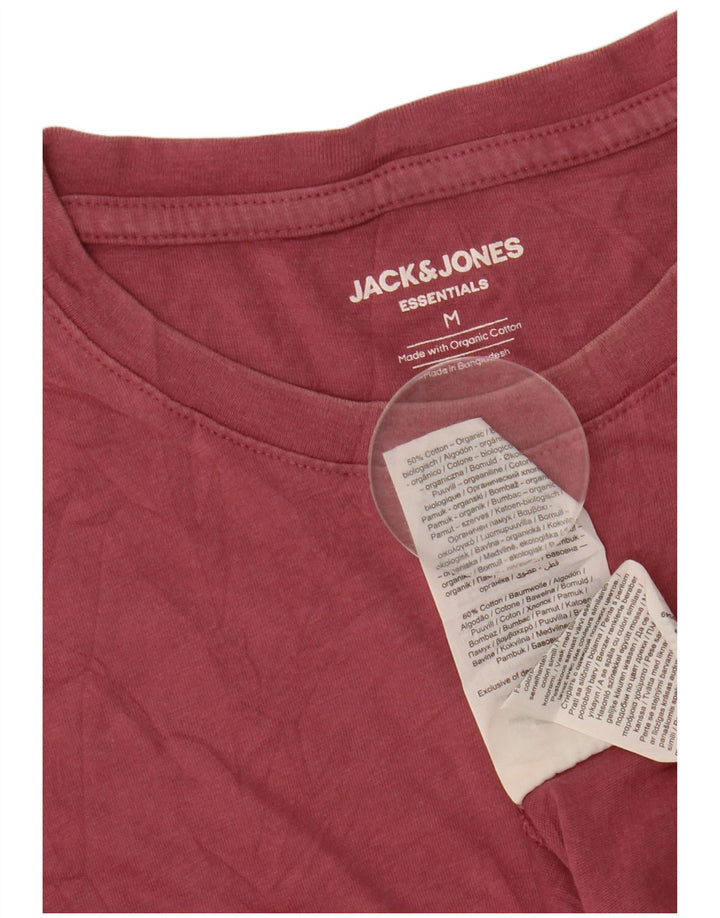 Мужская футболка Jack & Jones из хлопка среднего размера розового цвета