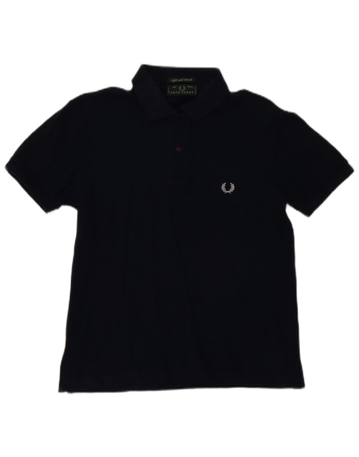Мужская рубашка-поло Fred Perry среднего размера, темно-синяя, хлопок