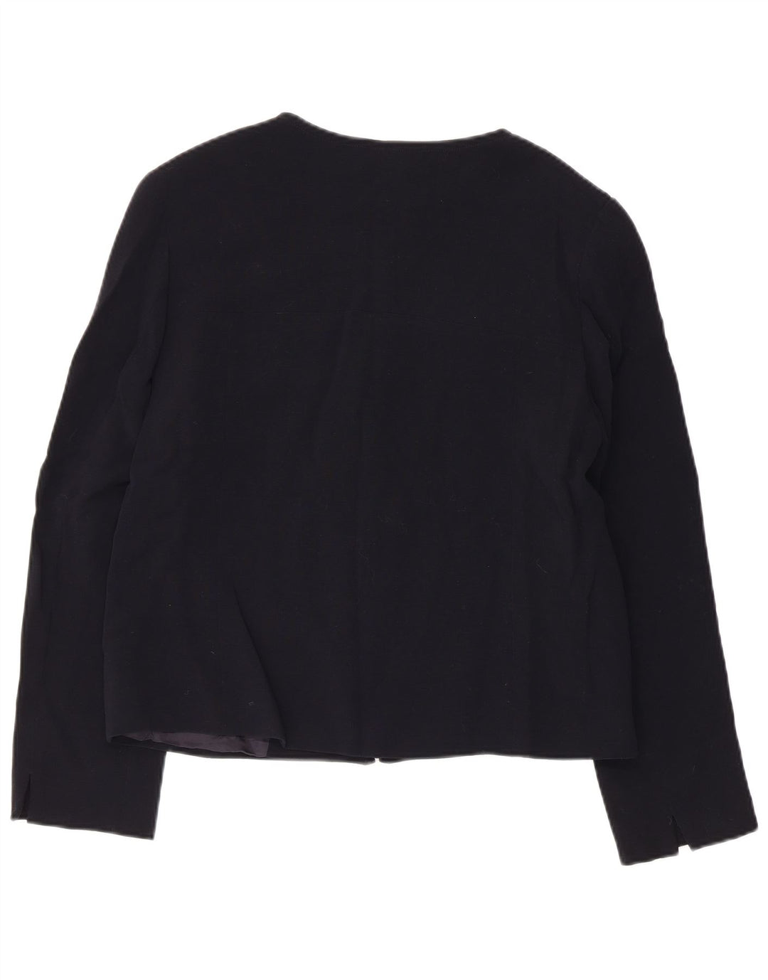 Женский пиджак Max Mara UK 16, большой темно-синий из натуральной шерсти