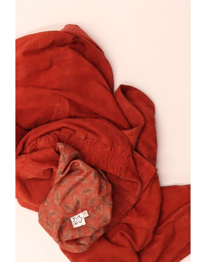 Мужская замшевая куртка-бомбер VINTAGE IT 54 2XL оранжевая кожа