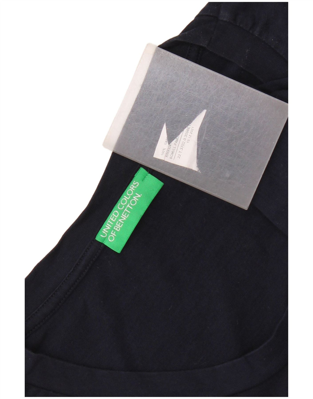 Женский жилет Benetton Top UK 12, средний темно-синий, хлопок