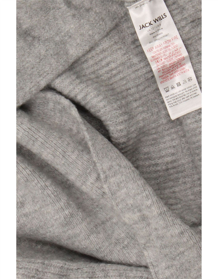 Женский удлиненный кардиган оверсайз Jack Wills UK 12, средний серый цвет