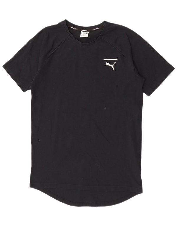 Мужская футболка с рисунком Puma, средний черный хлопок