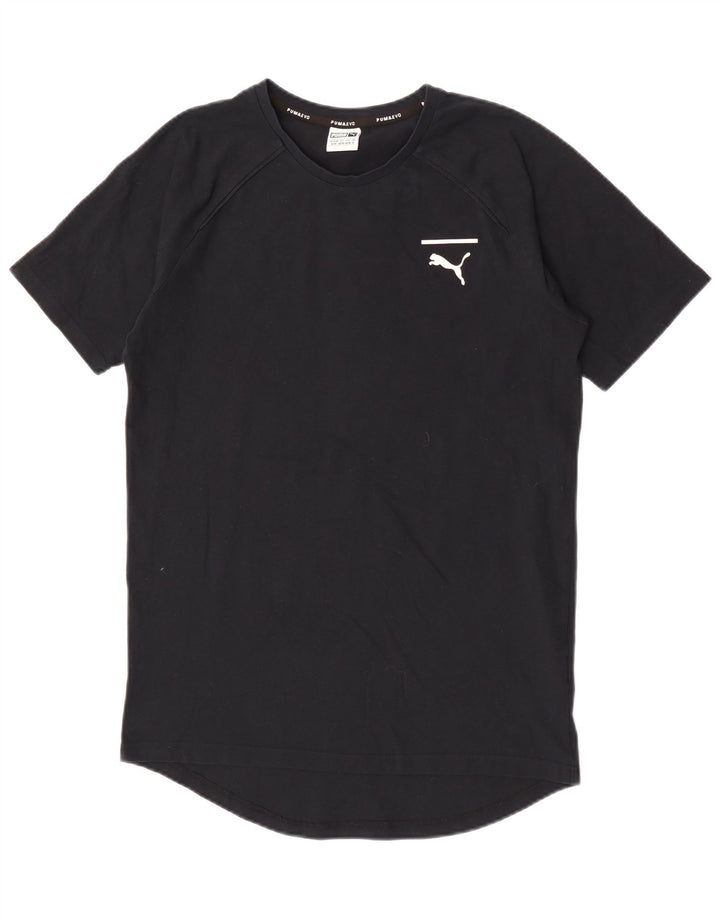 Мужская футболка с рисунком Puma, средний черный хлопок