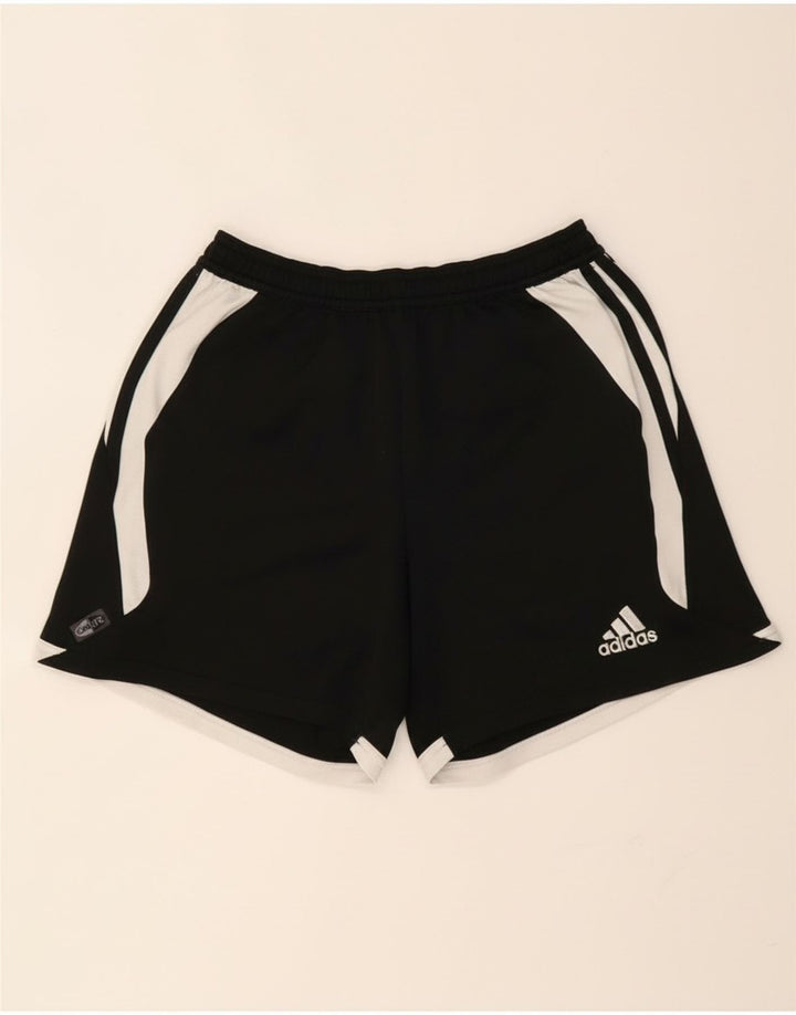 Мужские спортивные шорты Adidas Climalite, средние черные полиэстер с цветными блоками