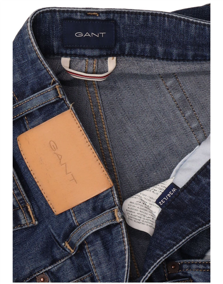 Мужские прямые джинсы GANT W34 L30 синие, хлопок