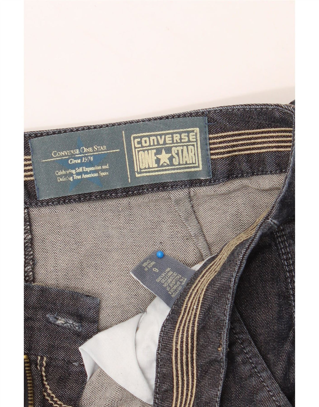 CONVERSE Womens Denim Skirt US 6 Medium W30 Navy Blue Cotton Vintage Converse and Second-Hand Converse from Messina Hembry 
