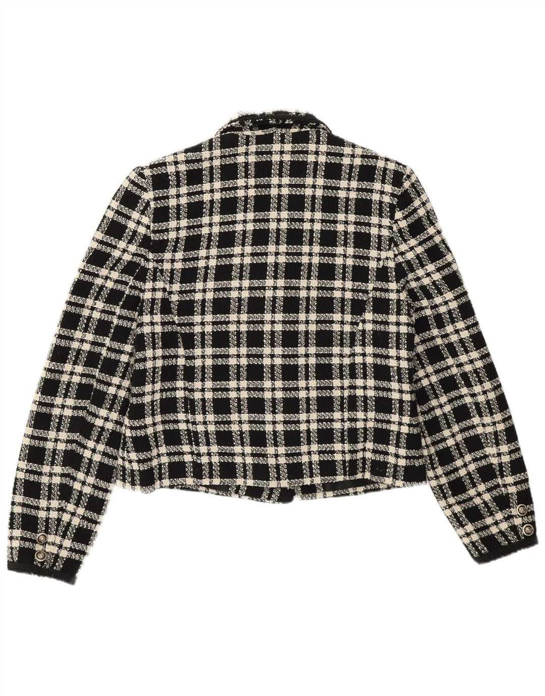 Женский двубортный пиджак Yessica EU 40, средний черный в клетку, шерстяной