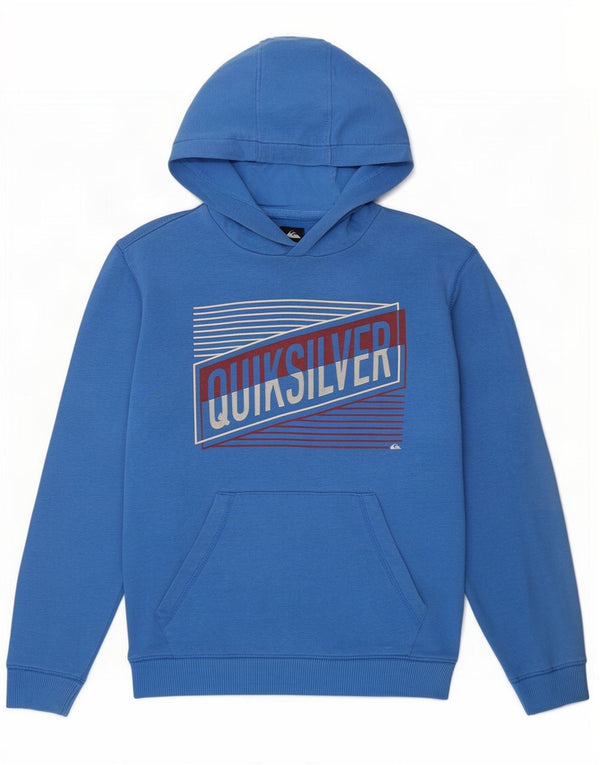 Джемпер с капюшоном Quiksilver для мальчиков с рисунком, 11–12 лет, синий хлопок