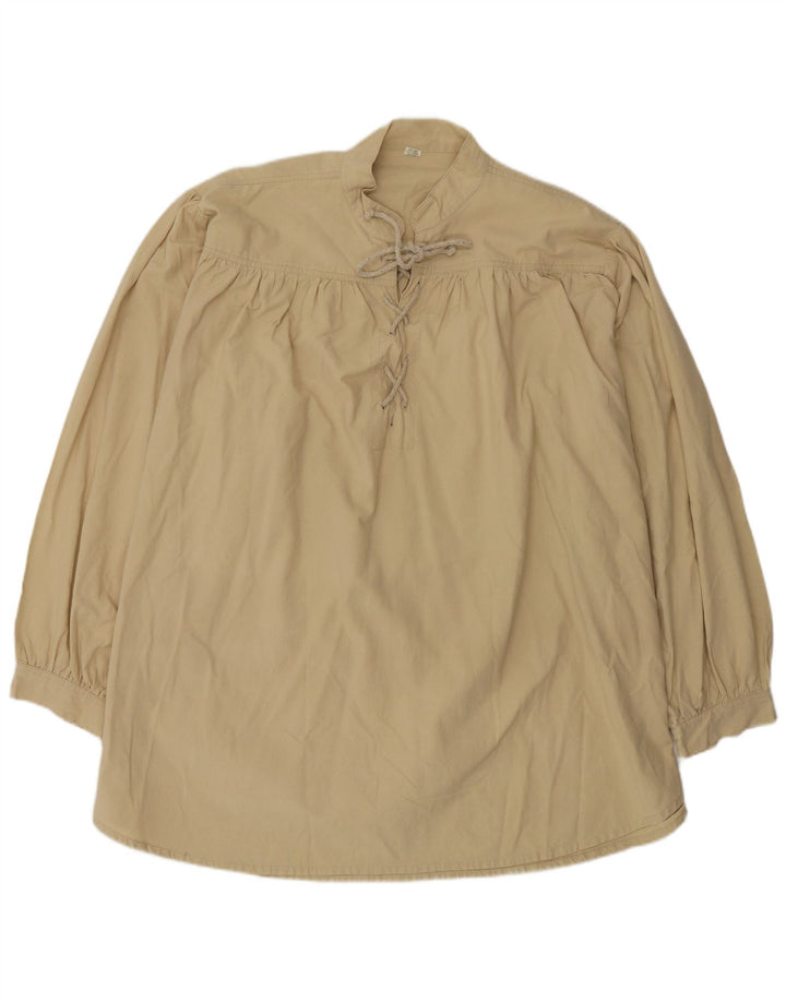 Мужская рубашка-пуловер VINTAGE XL, зеленая хлопковая богемная рубашка