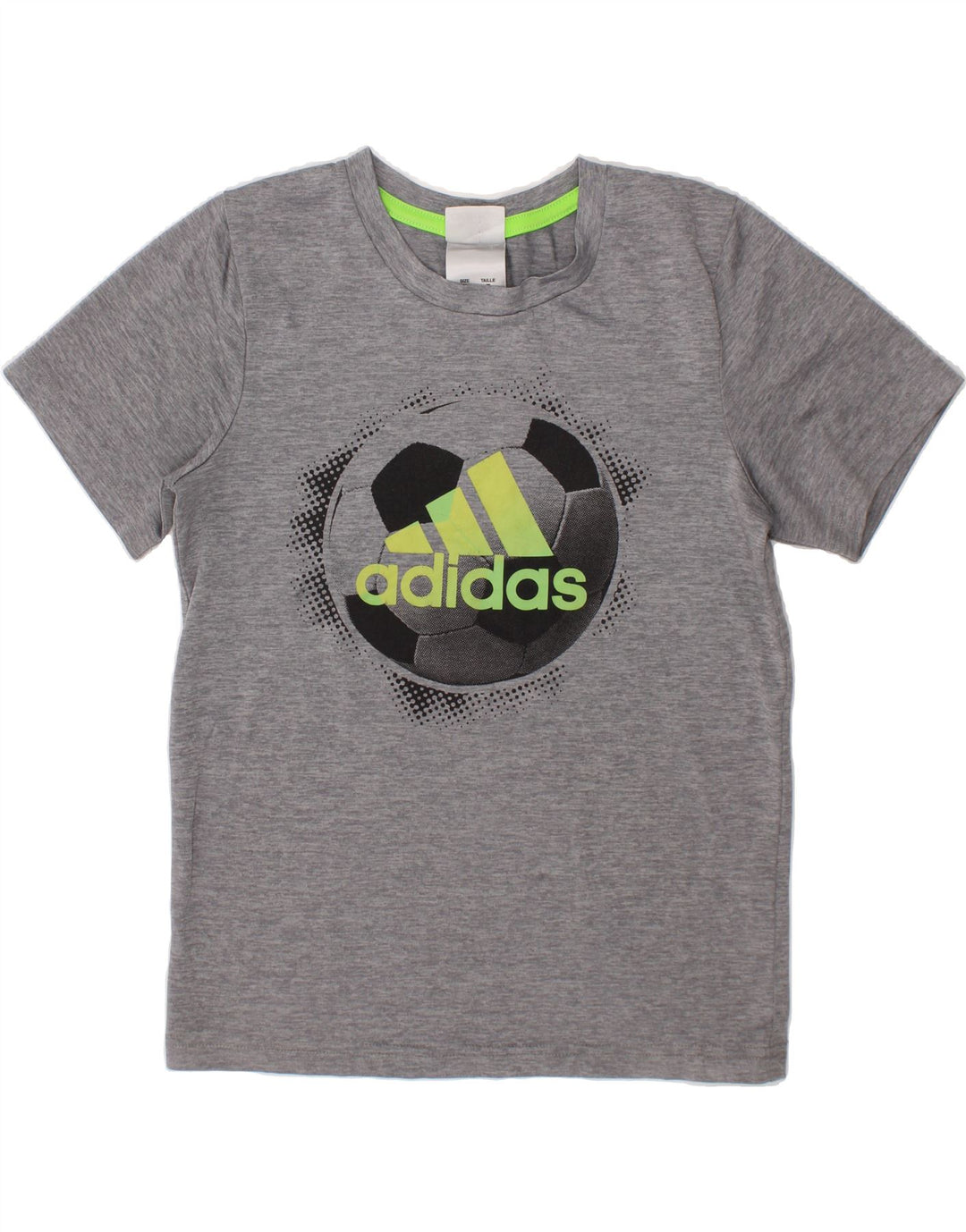 ADIDAS Boys Graphic T-Shirt Top 6-7 Years Grey Polyester Vintage Adidas and Second-Hand Adidas from Messina Hembry 