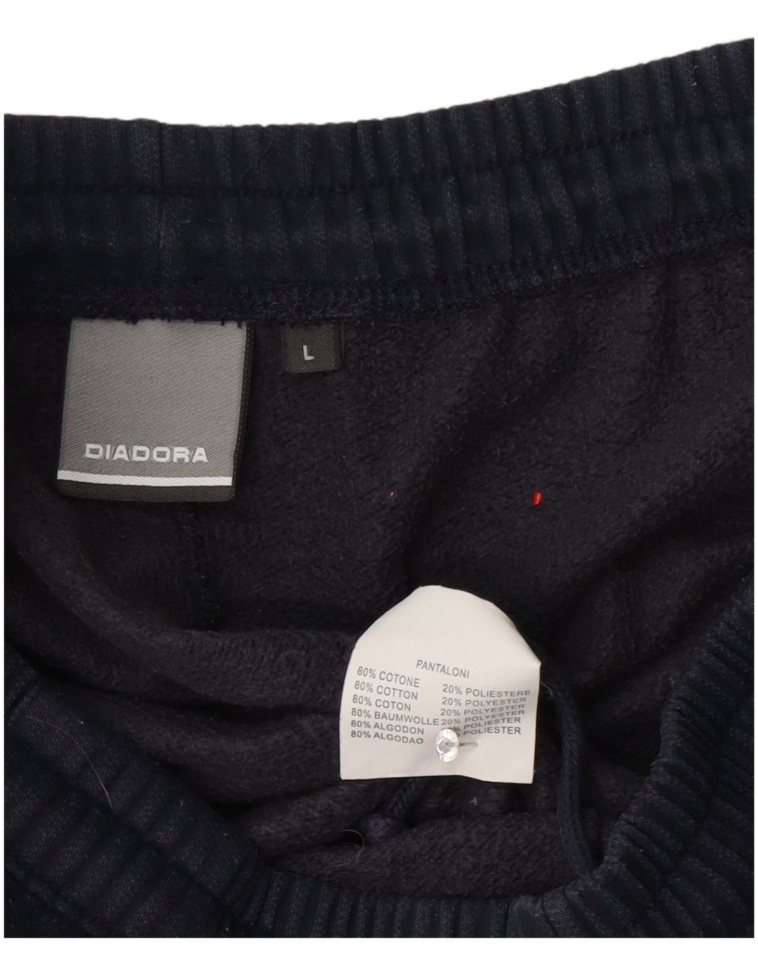 Мужские спортивные брюки Diadora, большие темно-синие хлопковые брюки