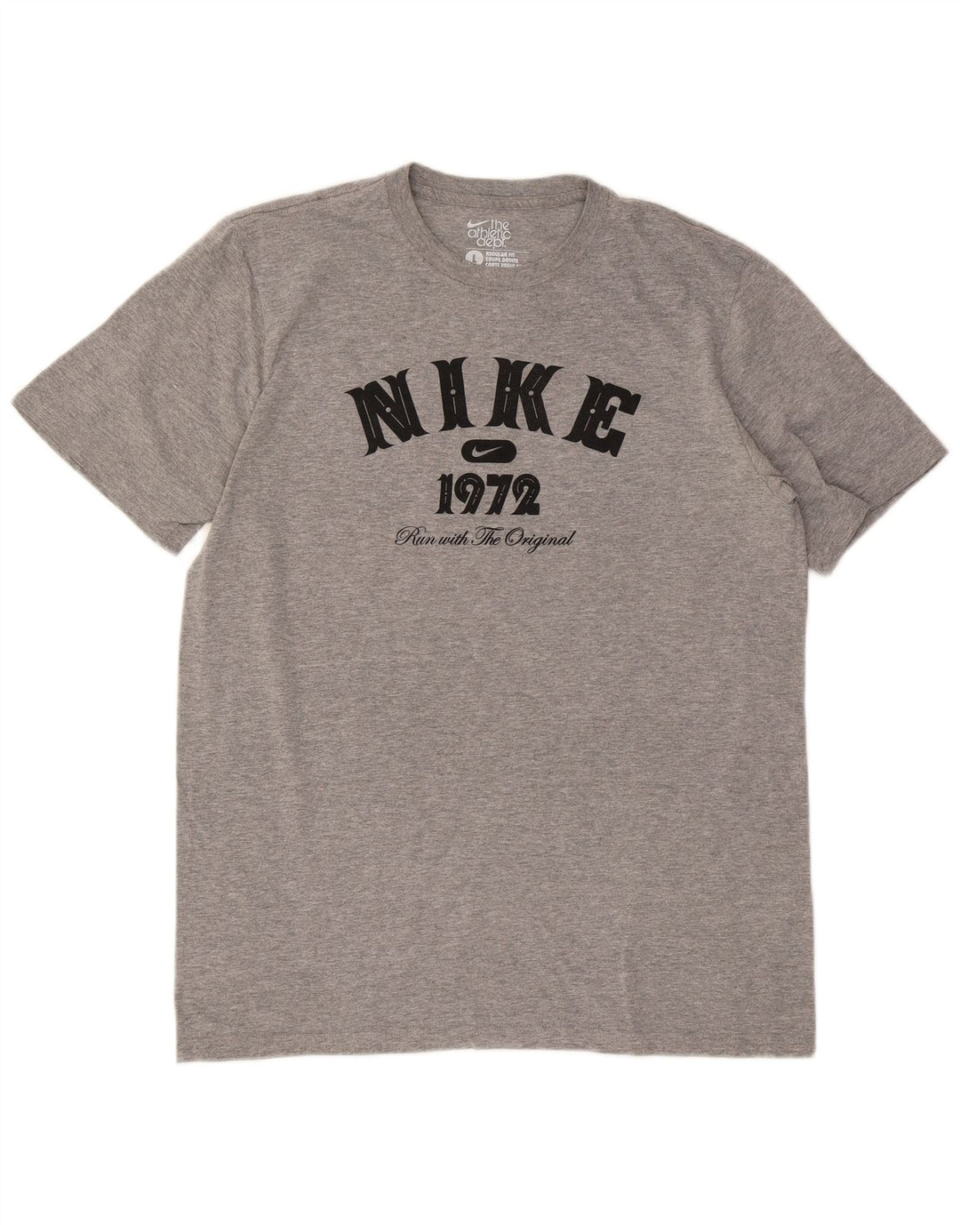 Мужская футболка с графическим рисунком стандартного кроя Nike, большая серая в крапинку