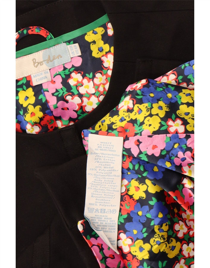 Женский пиджак BODEN UK 10, маленький, черный, хлопок