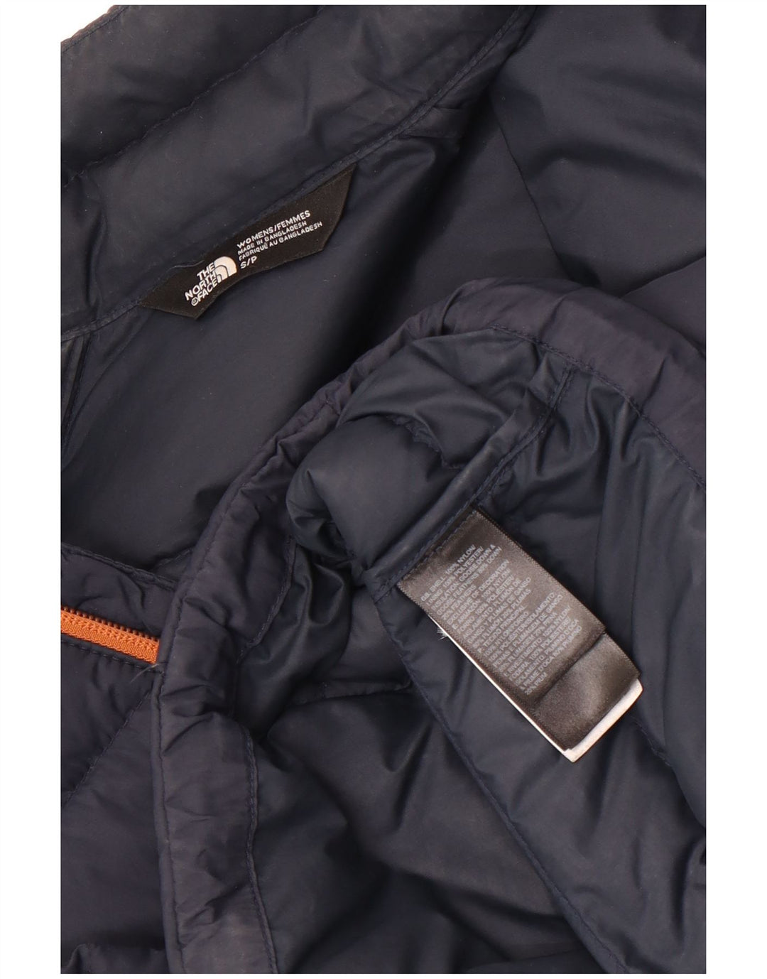 Женская стеганая куртка The North Face UK 10, маленький размер, темно-синий, нейлон