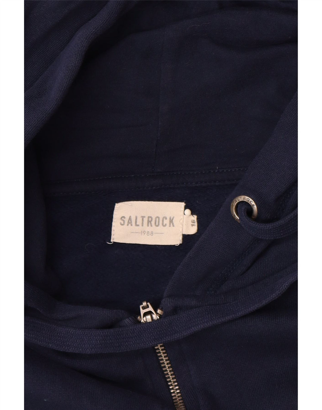 SALTROCK Женский свитер с капюшоном и молнией большого размера с графическим рисунком UK 16, большой темно-синий