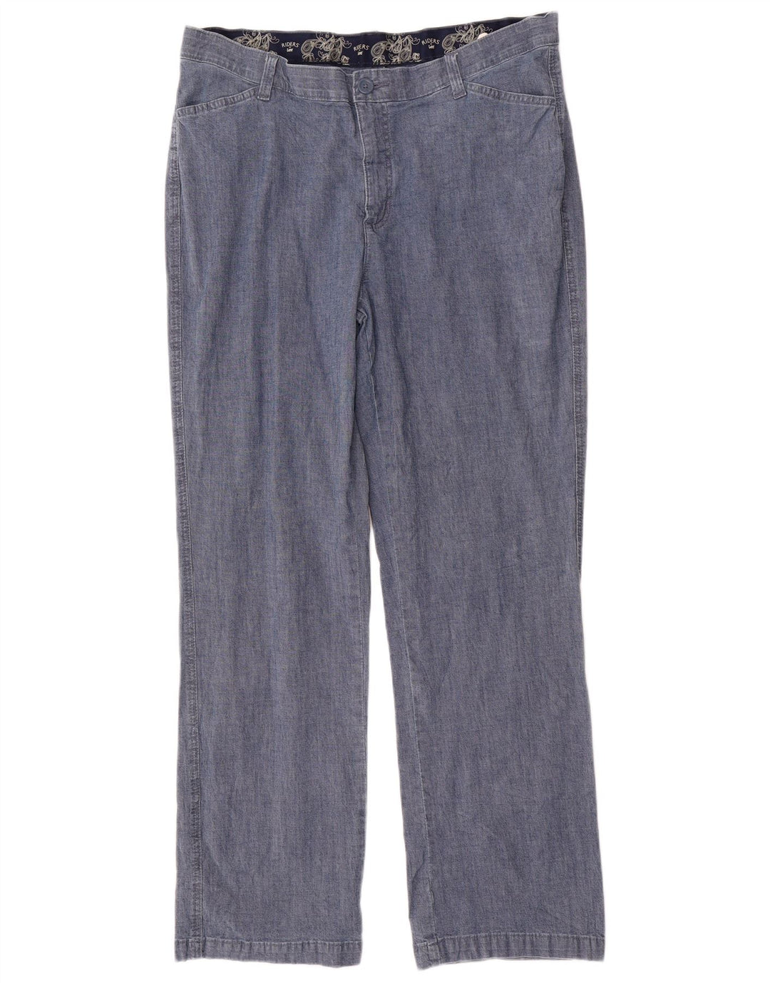 Женские повседневные брюки с высокой талией LEE, США 18, 2XL, W36, L31, синие