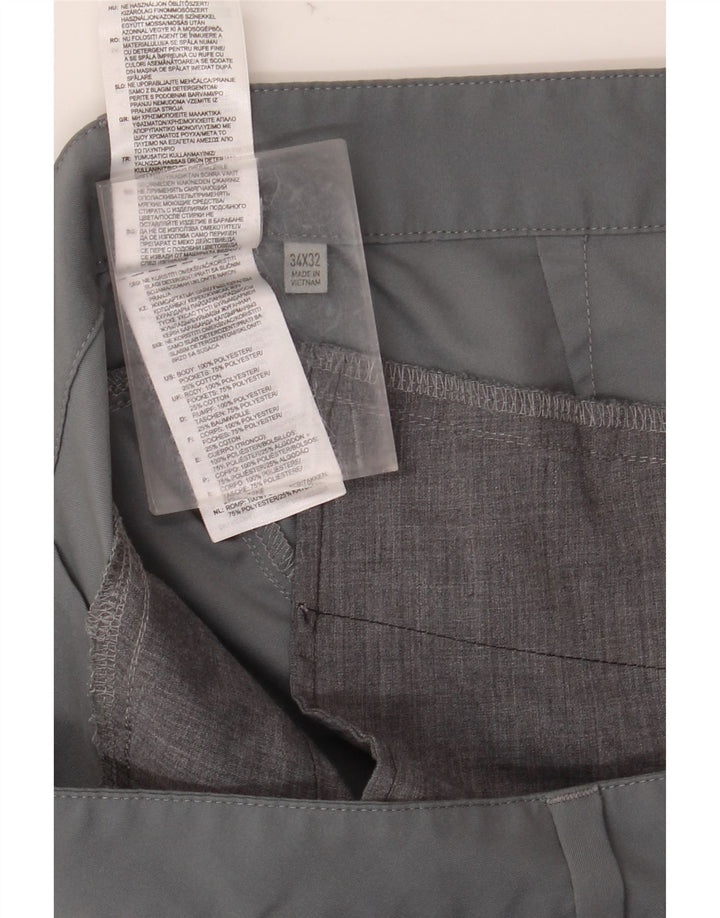 Мужские брюки-чинос ADIDAS W34 L32, серый полиэстер